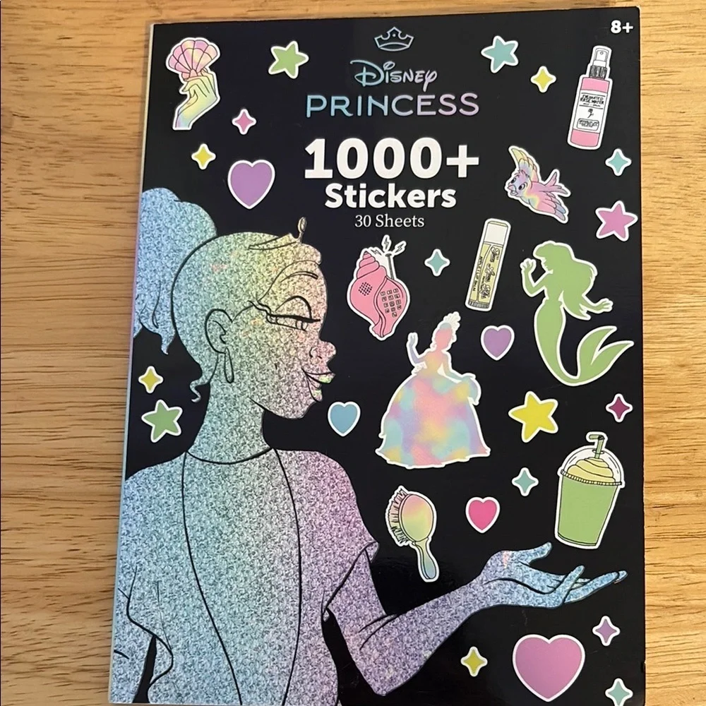 Disney Princess Sticker Book - Black, Blue, Pink, Green